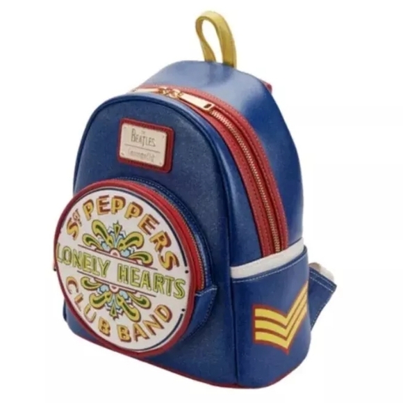 Loungefly New The Beatles SGT Peppers Lonely Hearts Club Band Fan Mini Backpack - Picture 3 of 12
